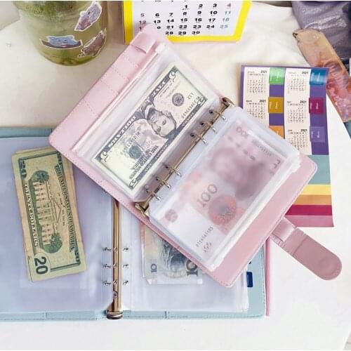 A6Loose Leaf Refill Notebook Cover Spiral Binder File Folder Notepad Cover Leather Ring Binder Office School Supplies Stationary