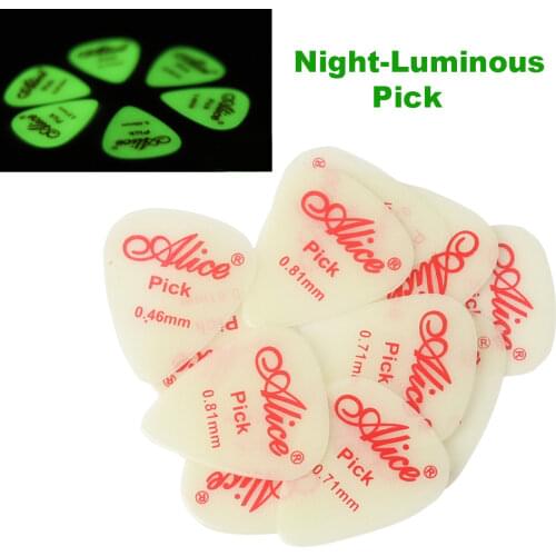 Alice 12Pieces/Set Fluorescent Night-Luminous Picks With 3 Kinds Of Thickness Cool Stage Picks