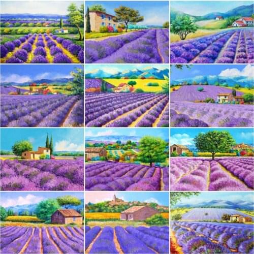 DIY Diamond Painting Cross Stitch Lavender Flower Handicrafts Diamond Embroidery Sale Rhinestones Art Home Decor Christmas Gift