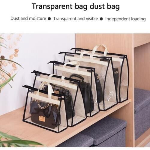 Large Pockets Hanging Handbag Dust-Proof Storage Bag Wardrobe Closet Organizer