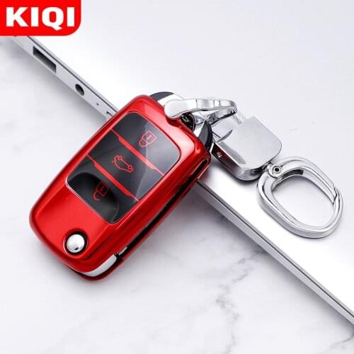 For Changan CS75 Eado CS35 Raeton CS15 V3 V5 V7 Soft TPU Car Folding Flip Key Case Bag Cover Shell Keychain Protector
