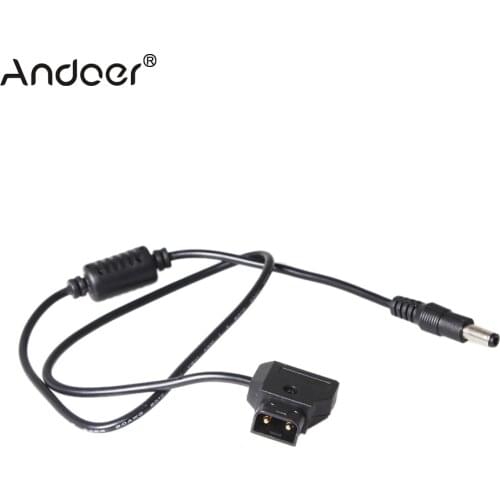 D-Tap 2Pin Male to DC 5.5*2.5mm Adapter Cable for V-Mount Anton Battery DSLR Rig Power Supply
