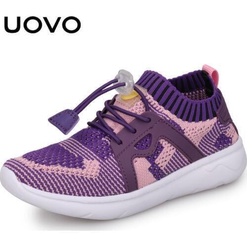 Uovo Children Shoes Boys Girls Spring Autumn Breathable Sneakers Kid Lightweight Outdoor Sport Running Shoes