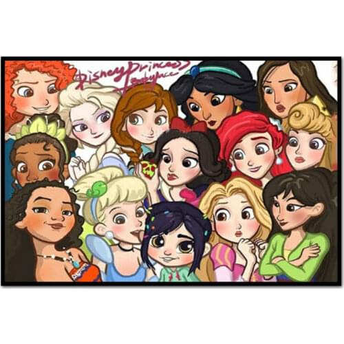 Disney Animation Princess Poster Prints Canvas Paintings Cartoons Anime Wall Art Picture Nursery Room Cuadros Home Decoration
