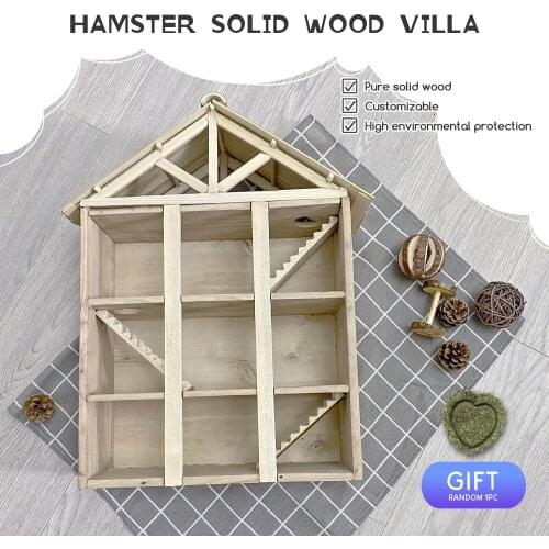 Hamster Nest My Neighbor Totoro Guinea Pigs Large Luxury House Customizable Size Handmade Natural Wood Small Pet Accessories