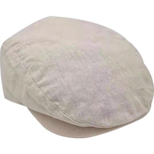 White Solid Cotton Men Beret Cap Adjustable Hats Men Cowboy Hat Golf Driving Summer Flat Cabbie Newsboy Caps