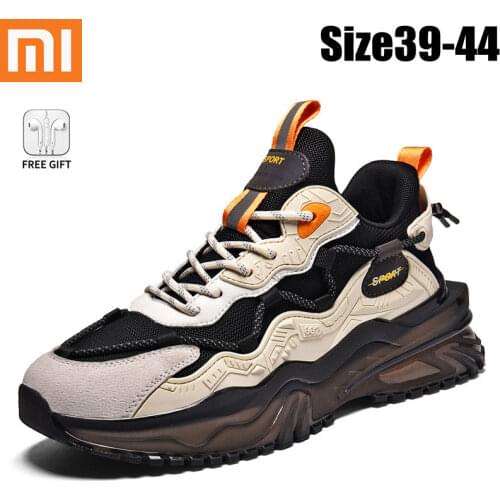 Xiaomi Mijia Men Sneakers Running Shoes Men Outdoor Casual Shoes Trainer Fashion Loafers Breathable Shock Absorption Size 39-46