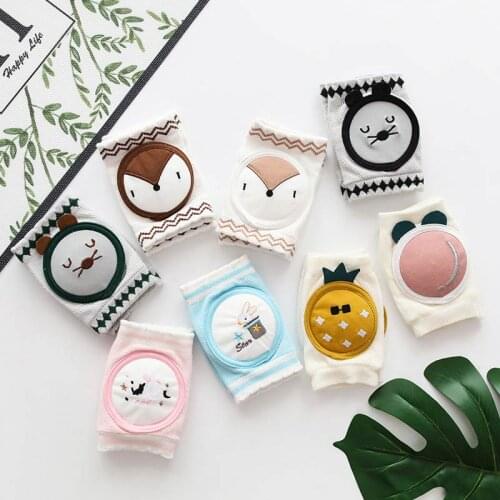 Summer Childrens Knee Pads Mesh Breathable Cute Cartoon Combed Cotton Knit Knee Pads Baby Infant Crawling Equipment Socks