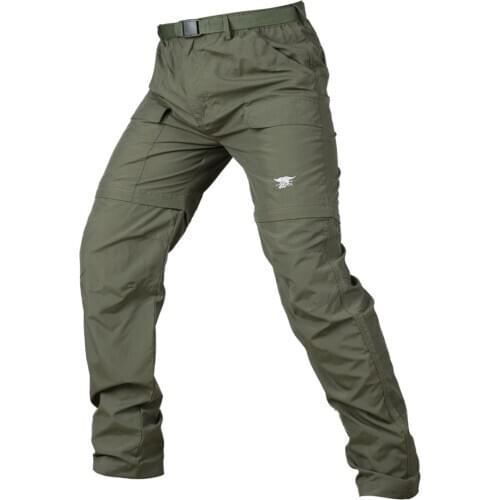 Summer Breathable Hunting Pants Men Quick Dry Outdoor Sports Pants Military Tactical Removable Detachable Pants