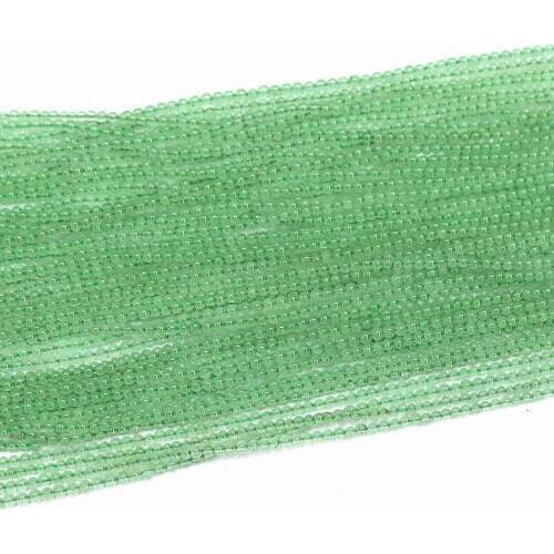 Natural Green Aventurine Stone Jades Chalcedony 2mm 3mm Round Beads Fashion Diy Jewelry Loose Spacers Accessories Beads 15" B420