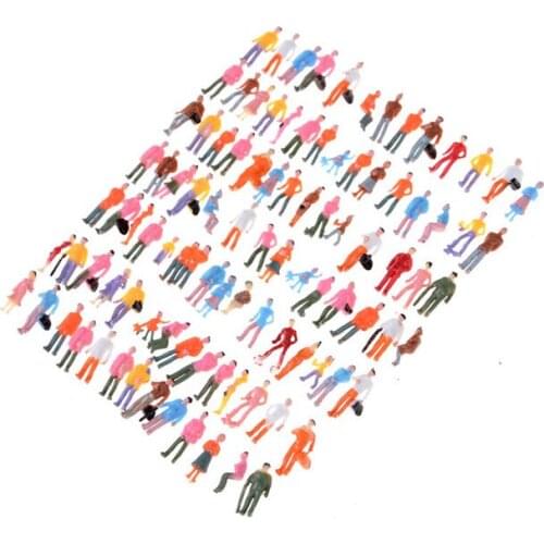 New 100Pcs Mini Painted Model Figures 1:150 Painted Model People Mix Painted Model Train Park Street Passenger People Figures