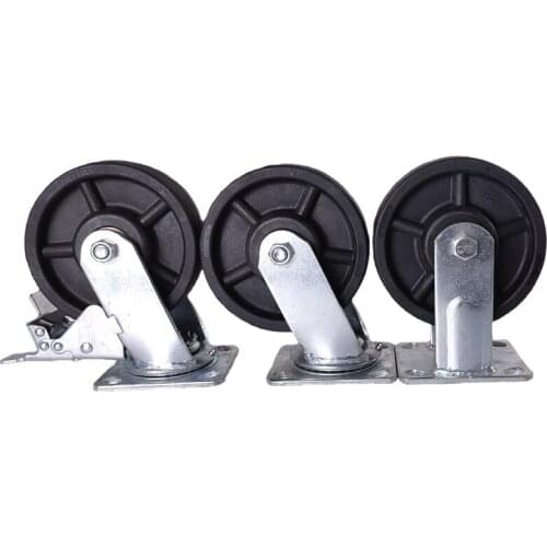 Factory Supply High Quality Industrial Fiberglass Bakelite Wheel Caster 8 INCH direct sale high temperature black