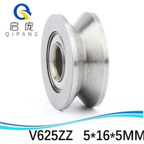 QIPANG straightener guide wheel bearings 5*16*5 V625ZZ V grooved pulley roller bearing 5mm*16mm*5 mm