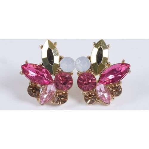 Luxury Crystal Flowers Drop Earrings Women Statement ZA Earrings Jewelry Wedding Bridal Long Hanging Earrings For Woman 2019