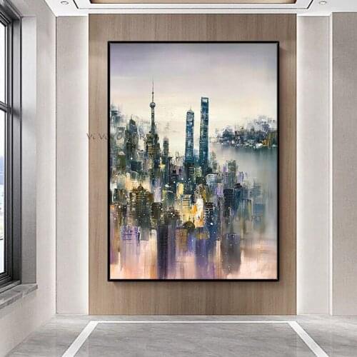 Pure Hand Painted Color Oil Painting Modern Minimalist Decorative Living Room Porch Ori Mural Super Large Size Art Customization