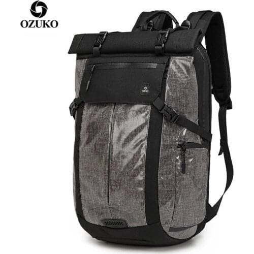 OZUKO Backpacks Male Multifunction Men Anti Theft Backpack 15.6 inch Laptop Waterproof USB Travel Bag Fashion School Bag Mochila