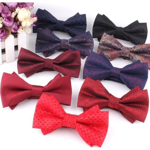 Wedding Bowtie For Groom Fashion Red Bow tie For Men Women Bow knot Adult Paisley Bow Ties Cravats Bandanna Groomsmen Bowties