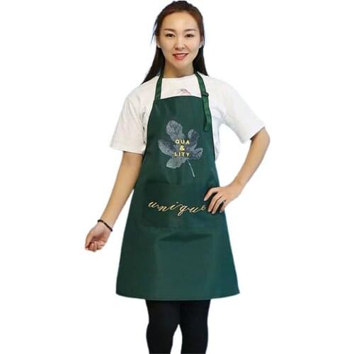 Woman Maple Leaf Apron Waterproof Home Cooking Baking Coffee Shop Cleaning Bib Household Cleaning Tools