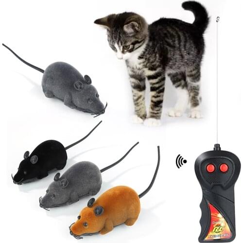 1pc Cat Toy Mouse Funny Electronic Mouse Toy With Remote Control Plastic Cat Toy Interactive Pet Toys Mice Option 01 To 06