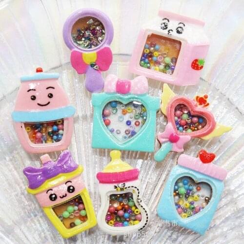 10Pcs Magic Wand Cartoon Resin Cabochon Flatbacks Colorful Crystal Beads Filler Decor DIY Jewelry Accessories Scrapbooking Craft