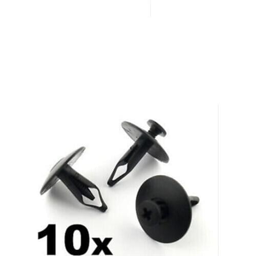 10x For Ford Bumper, Grille & Radiator Cover Plastic Trim Clips- 6mm Hole, Scrivet