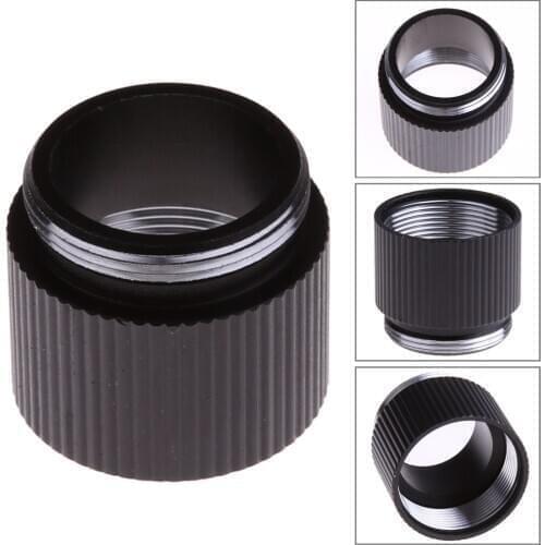 2.7cm x 2cm Extension Ring Tube Joint Adapter for Bright Flashlight 18650 Lithium Battery Lamp Holder Converter Black