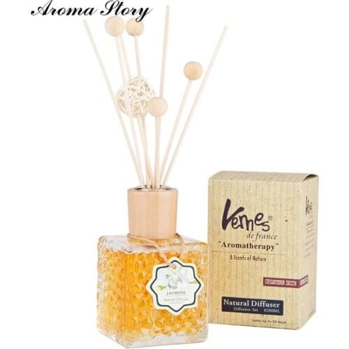 2pcs/lot 200ml No fire Aromatherapy Clear Glass Essential oil bottle reed diffiuser Gift suit Creative HomeFurnishing ornaments