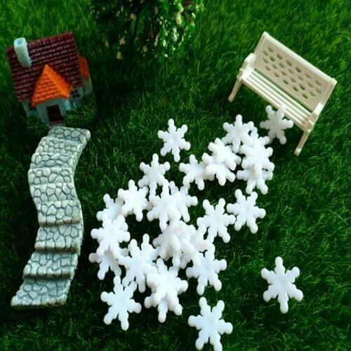 1.4CM Trident Snowflakes 200pcs Snowflake Christmas Party Hanging Pendants New Year Xmas Tree Ornaments Window Decoration