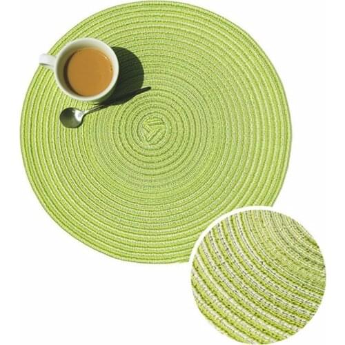 36cm Nordic Style Home Dining Table With Baked Food Background Round Potholder Cotton Yarn Placemat Drop Shipping