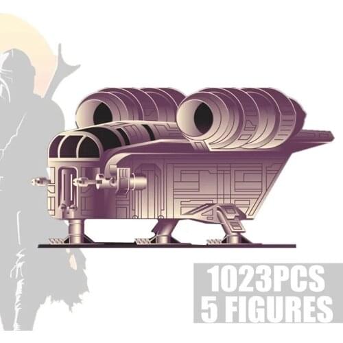 60017 75292 1023Pcs The UCS Razor Crest Building Blocks Toys