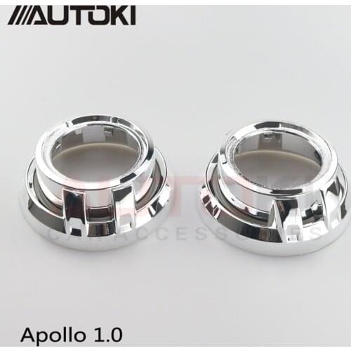 Free shipping 3 inches hid bi xenon projector lens shroud high temp resistant Silver Apollo 1.0 for car front headlight