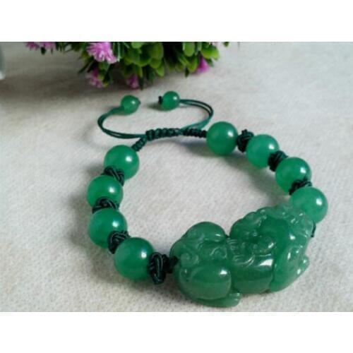 Drop Shipping Jades Bracelet jadeite PIXIU Hand String Lucky Bracelet Men Women jewelry