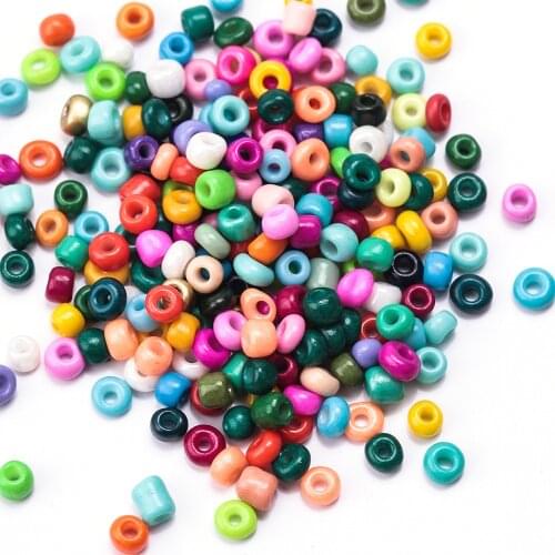 3/4mm Austria Crystal Round Hole Bead Solid Color Czech Glass Seed Spacer DIY Beads For Kids Jewelry Making