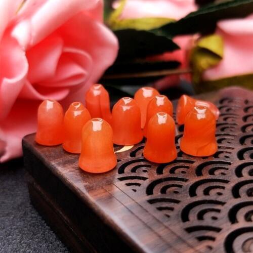 5pieces loose beads RED AGATE small bell SHAPE 11mm for DIY jewelry making FPPJ wholesale