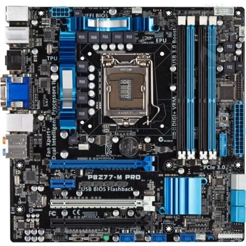 Asus P8Z77-M PRO Desktop Motherboard Z77 Socket LGA 1155 i3 i5 i7 DDR3 16G uATX UEFI BIOS Original Used Mainboard On Sale