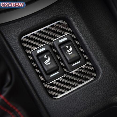 For Subaru BRZ Toyota 86 2013-2019 Car Modification Carbon Fiber Seat Heating Button Car stickers and decals TRD STI accessories