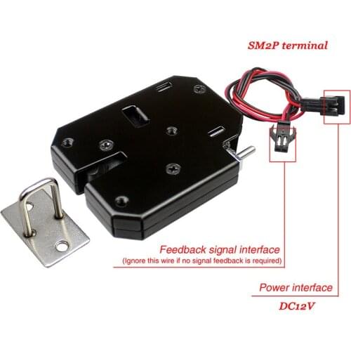 12V Electric cabinet Lock Express Logistic Lock Electronic Magnetic Lock Female AutoOpen Cabinet Power Unlock Signal Feedback