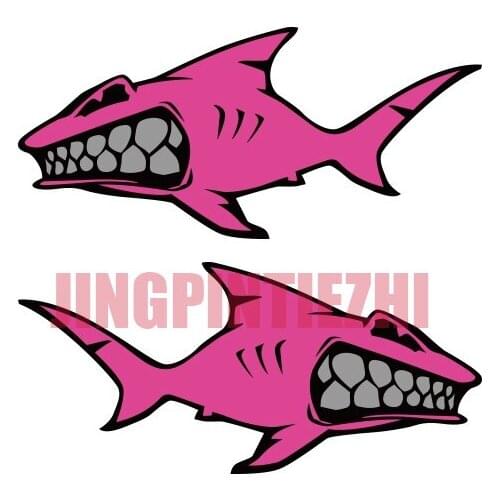 Car Stickers Vinyl Motorcycle Decal Car Window Body High Quality Car Styling Stickers Neon Fluorescent Yellow Shark Multi Colors
