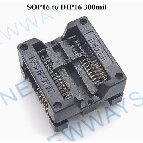 Ic Test Socket Sop16 To Dip16 300Mil 1.27Mm Programmer Adapter