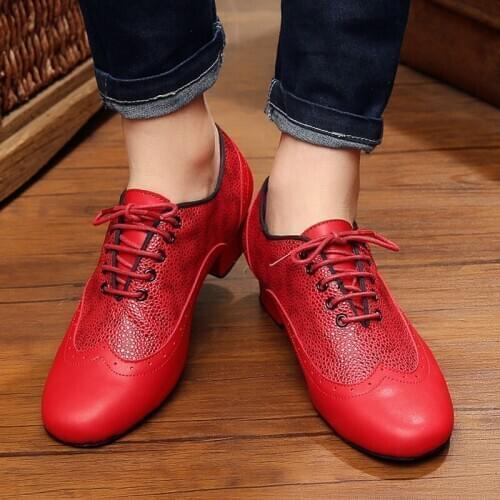 Standard Dance Shoes Brand Men Modern Genuine Leather Latin shoes Adult Wear-resisting Non-slip Snakeskin Dancing Sneakers 9019