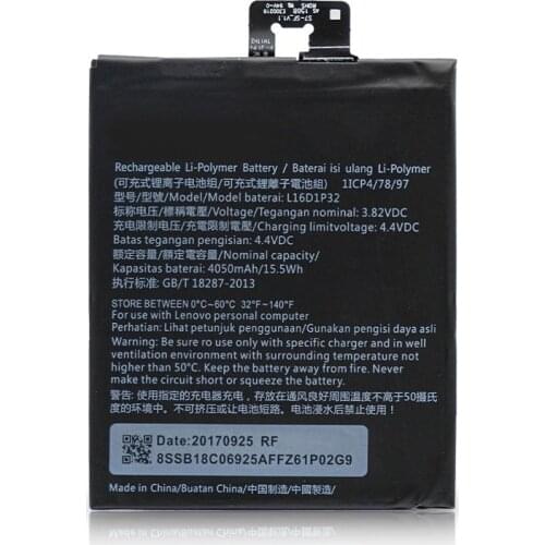 L16D1P32 For Lenovo Phab2 Plus PB2-670N PB2-670M PB2-670Y 4050mAh L16D1P32 Battery spare battery