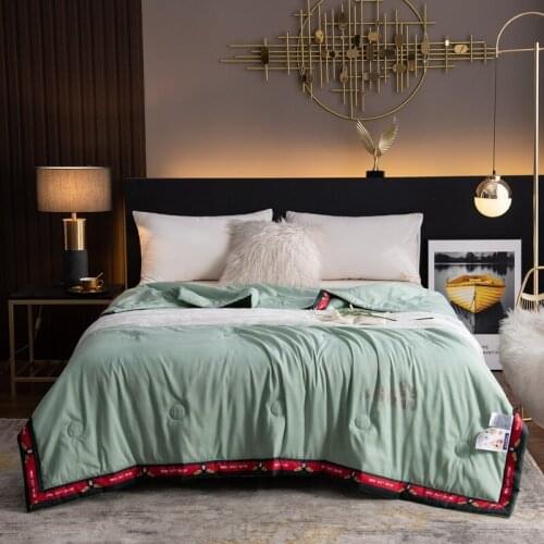 2021 new soybean fiber summer quilt student dormitory summer cool quilt single double air conditioner quilt