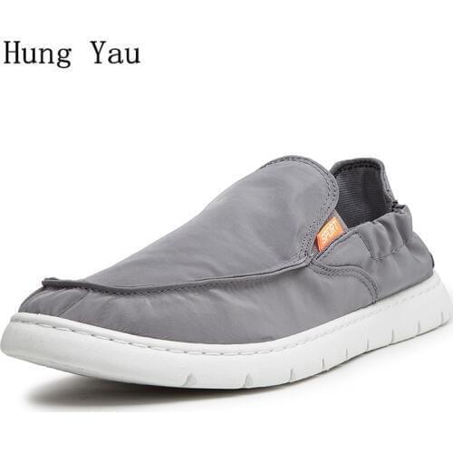 Men Shoes Flats Loafers Elastic Band Fashion Casual Shoes Slip On Walking Comfortable Summer Outdoor Breathable