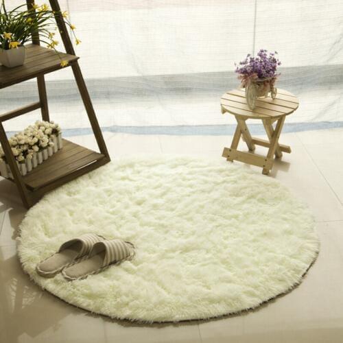 Shaggy 4.5cm thick round rugs and carpets for living room bedroom carpet Yoga Mat soft tapete kids room tapis
