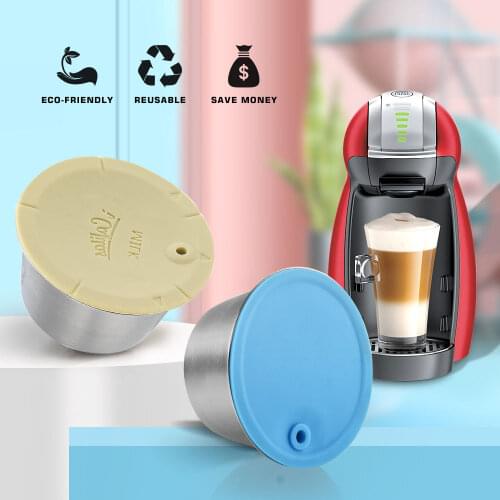 ICafilasCrema Coffee Capsule Filter Upgrade 3rd Generation Two-type For Dolce Gusto Refillable Reusable Cup Baskets 41mm Tamper