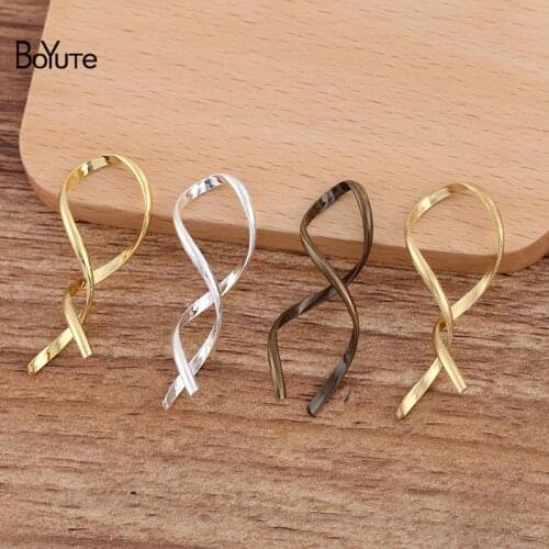 BoYuTe 20Pcs 2*42MM Metal Brass Twist 8 Shaped Accessories Hand Made Diy Jewelry Findings Components