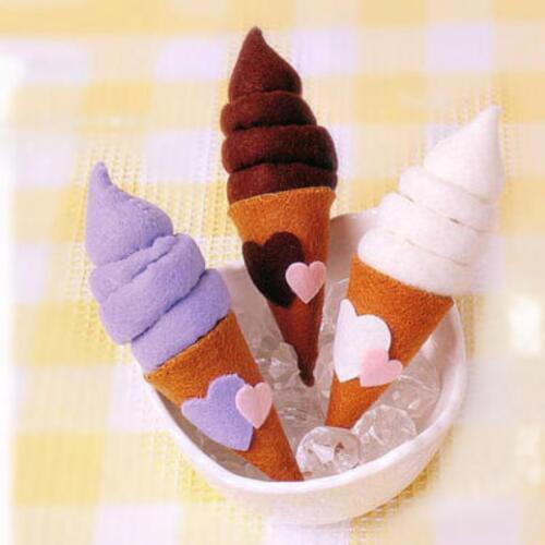Ice-cream ice-cream Fabric Felt kit Non-woven cloth Craft DIY Sewing set Handwork Material DIY needlework s