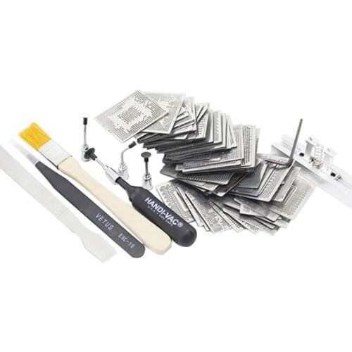 Newest Reballing station +270 pcs BGA Sik Template rework directly heat stencils Full set PS3 XBOX NV Intel