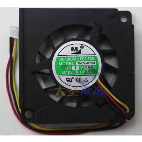 Original YM0504PFS3 5V 0.19A 3-wire turbine radiator fan