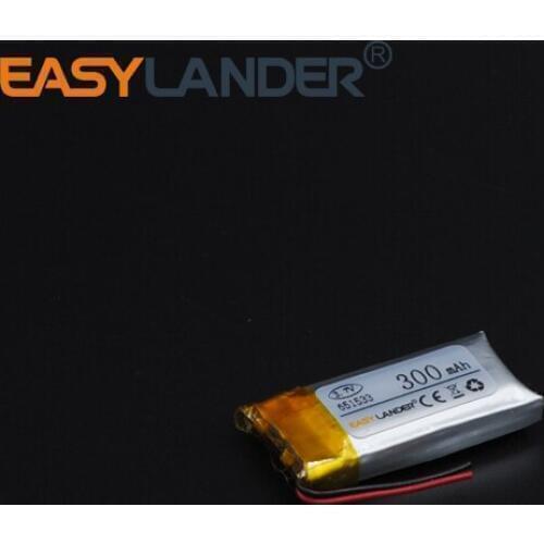 3.7V 300mAh 651533 Rechargeable li-Polymer Li-ion Battery For bluetooth headset mp3 MP4 speaker mouse recorder watch